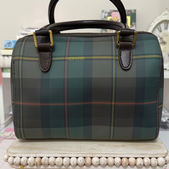 Ralph Lauren plaid mini Boston bag - Picture 3 of 9